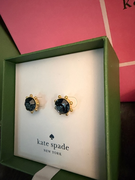 kate spade Jewelry - kate spade Gold Tone Earrings with Blue Stones